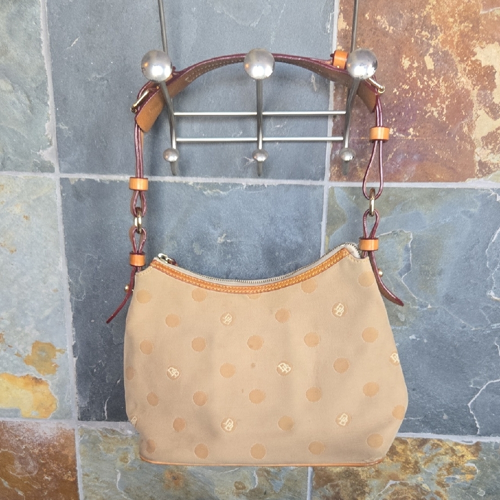 Polka Dot Tan Shoulder Bag